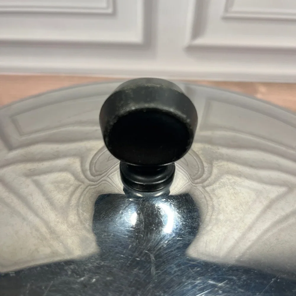 Farberware Replacement Lids Only Set of 3 Silver Stainless Steel‎ Bakelite Knobs